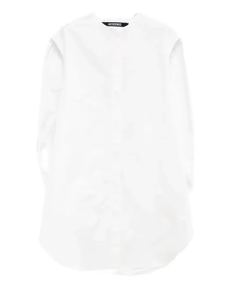 Jacquemus Gerafftes Berlingot Hemdkleid - Weiß Weiß