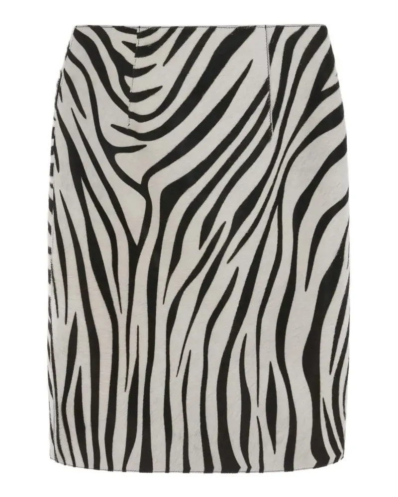 16ARLINGTON Delta zebra-print skirt - Nude Nude