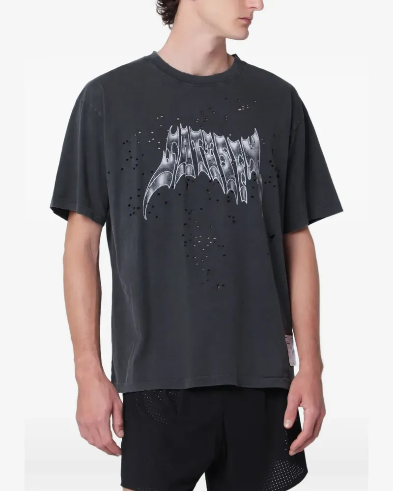 Satisfy T-Shirt mit Logo-Print - Grau Grau