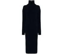 Maxikleid aus geripptem Strick - Blau