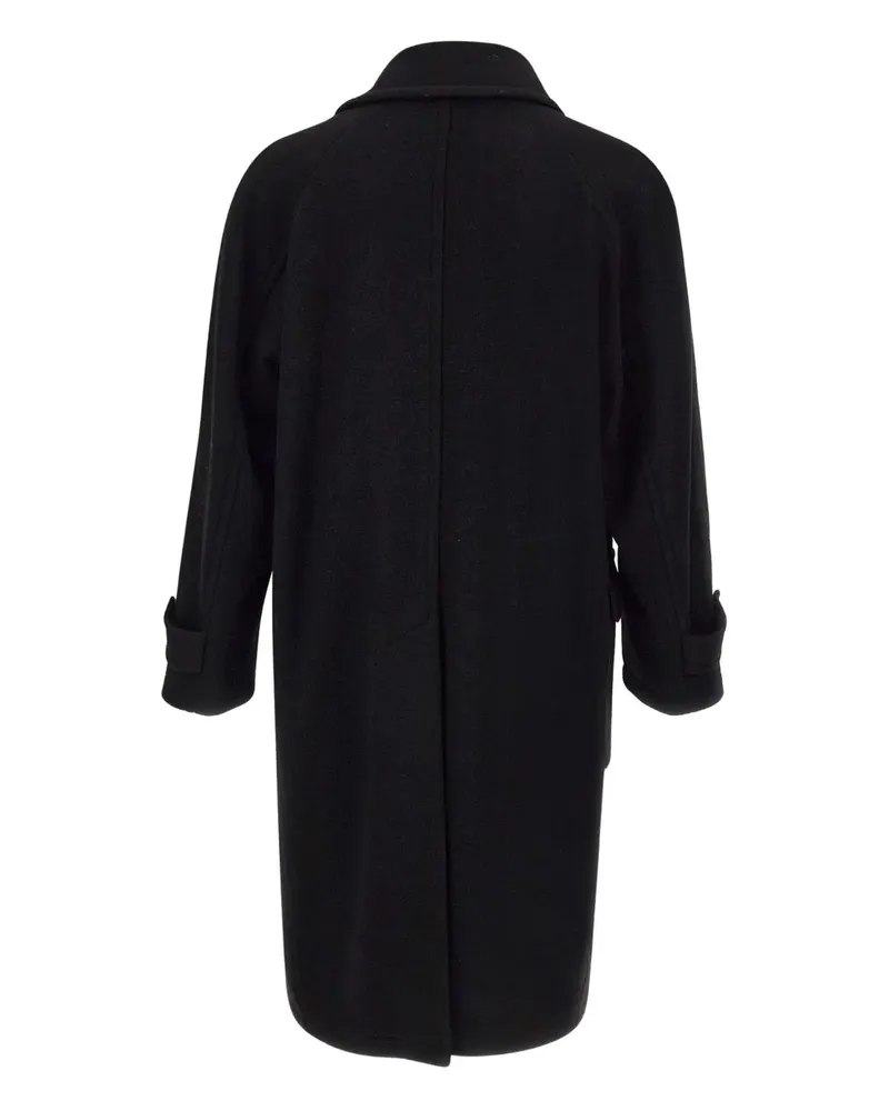 Tagliatore Mantel mit fallendem Revers - Schwarz Schwarz