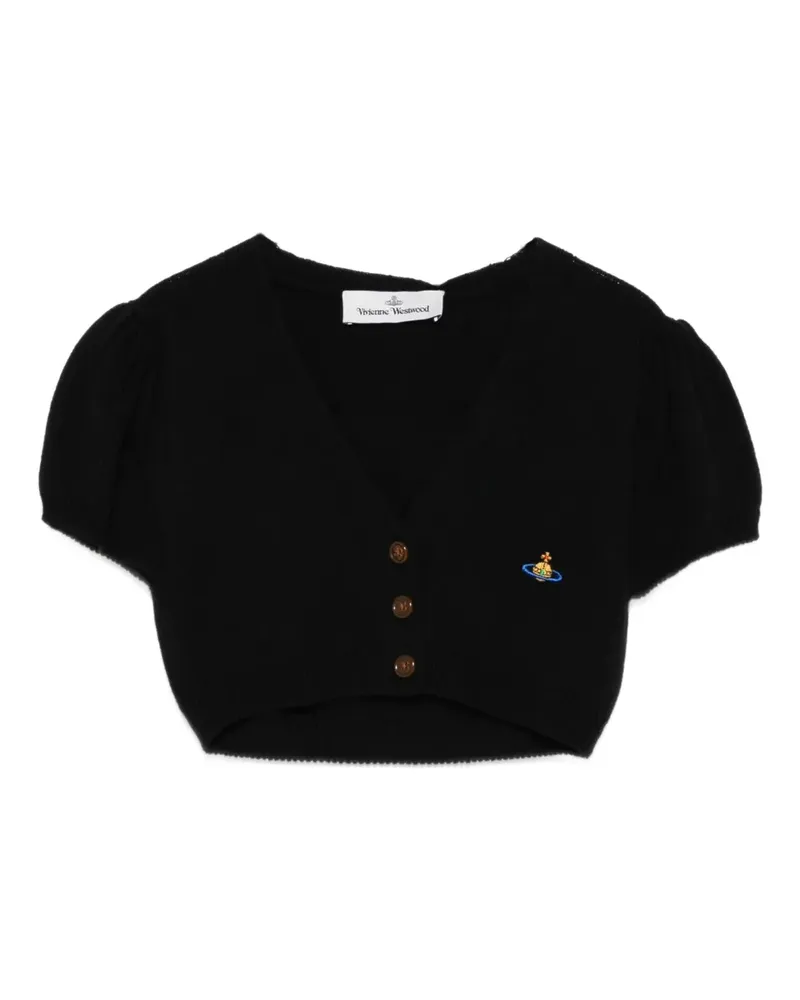 Vivienne Westwood Ida Cardigan mit Puffärmeln - Schwarz Schwarz