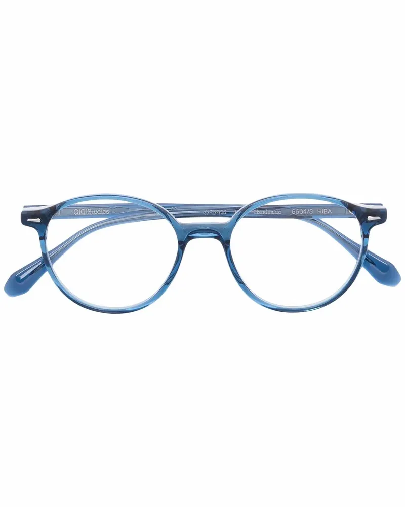 GIGI STUDIOS Brille mit rundem Gestell - Blau Blau