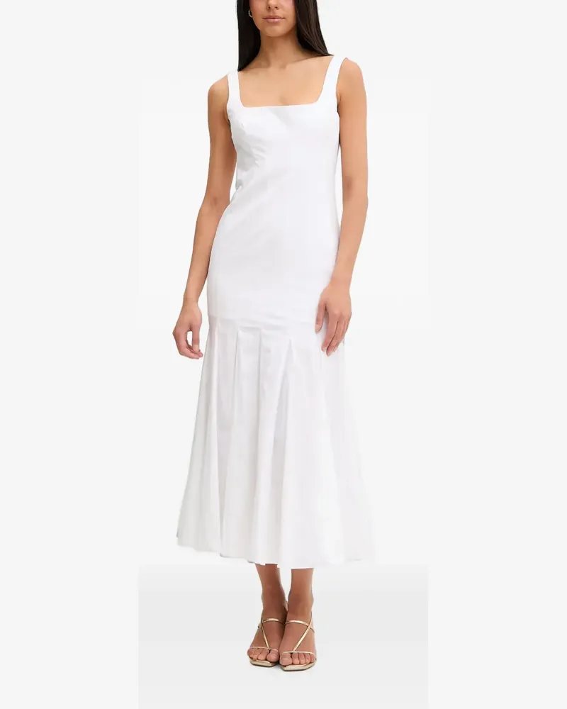 Bardot Lolita pleated panelled midi dress - Weiß Weiß