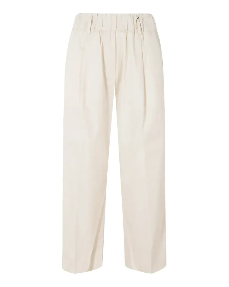 MYTHS elasticated-waist straight trousers - Nude Nude