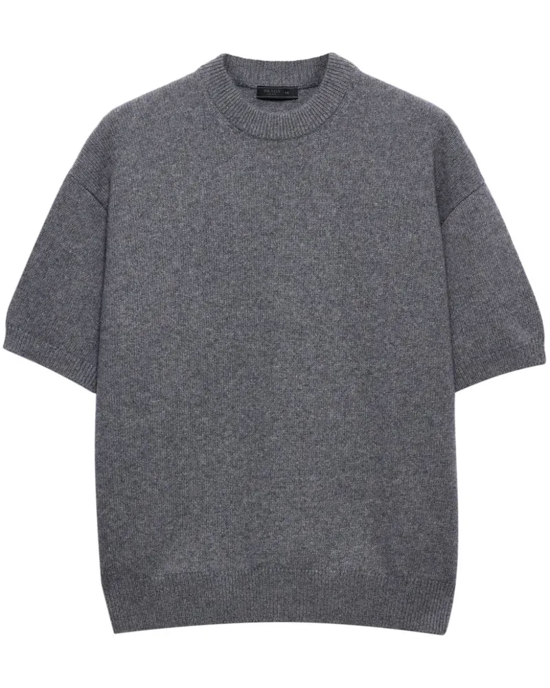 Prada Kurzärmeliger Kaschmirpullover - Grau Grau