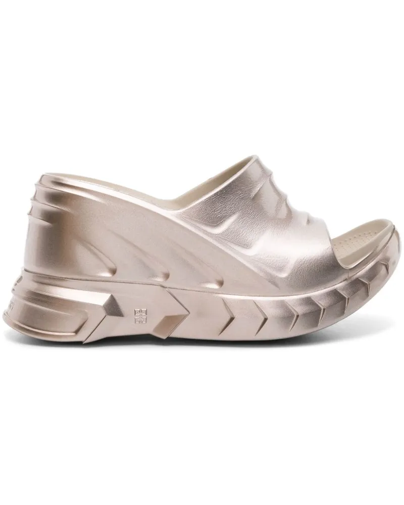 Givenchy Marshmallow Flip-Flops mit Wedge 110mm Gold