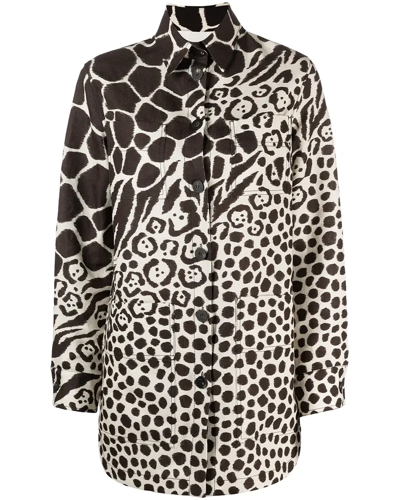 Ferragamo Langarmshirt mit Print - Braun Braun