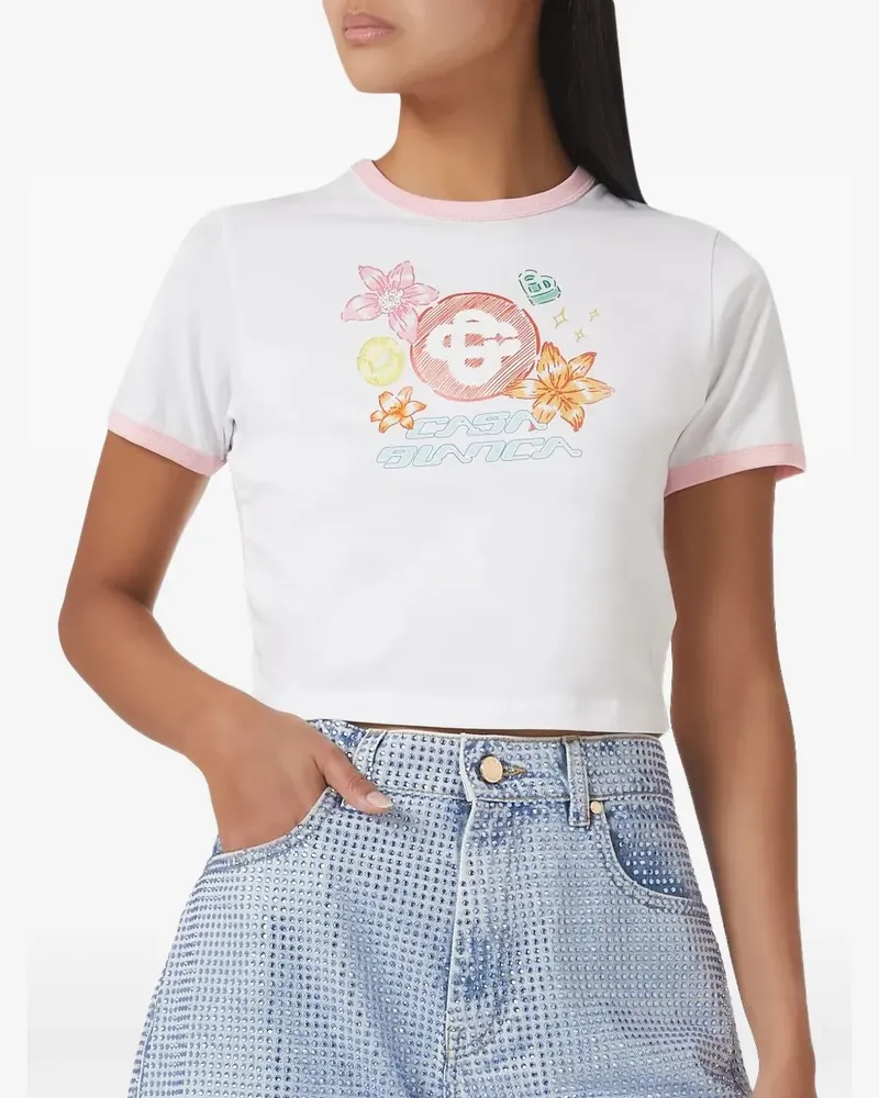 Casablanca Paris logo-print T-shirt - Weiß Weiß