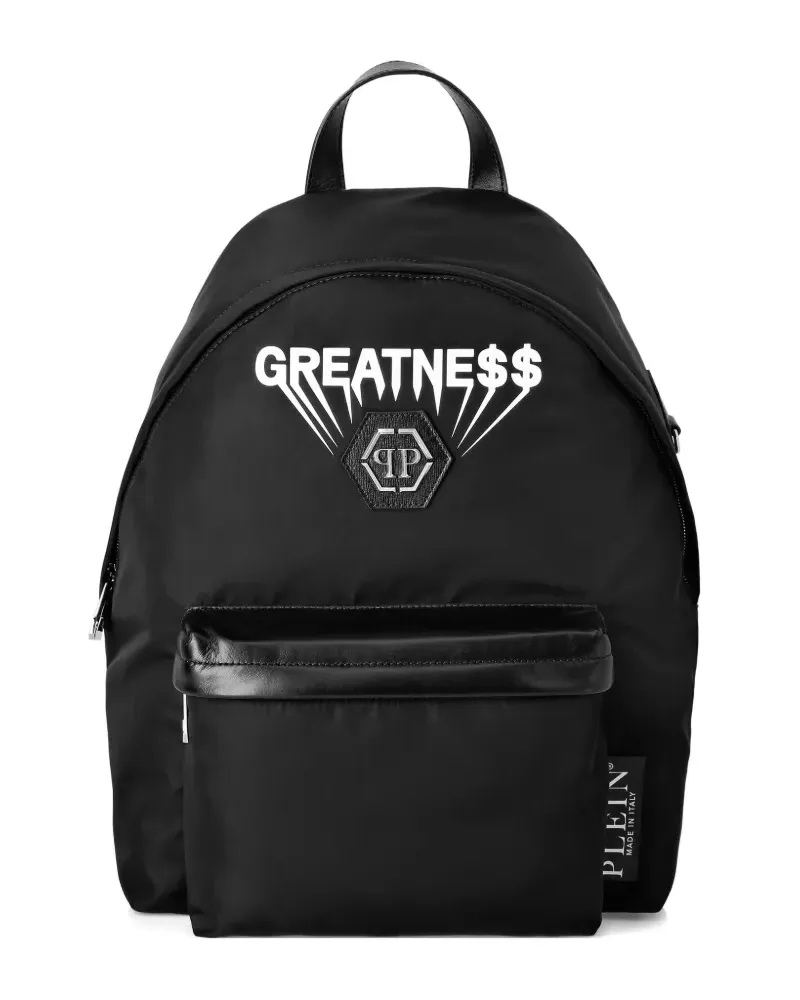 Philipp Plein Rucksack mit Greatness-Print - Schwarz Schwarz