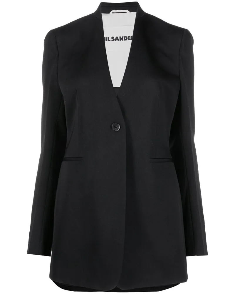 Jil Sander Einreihiger Blazer - Schwarz Schwarz