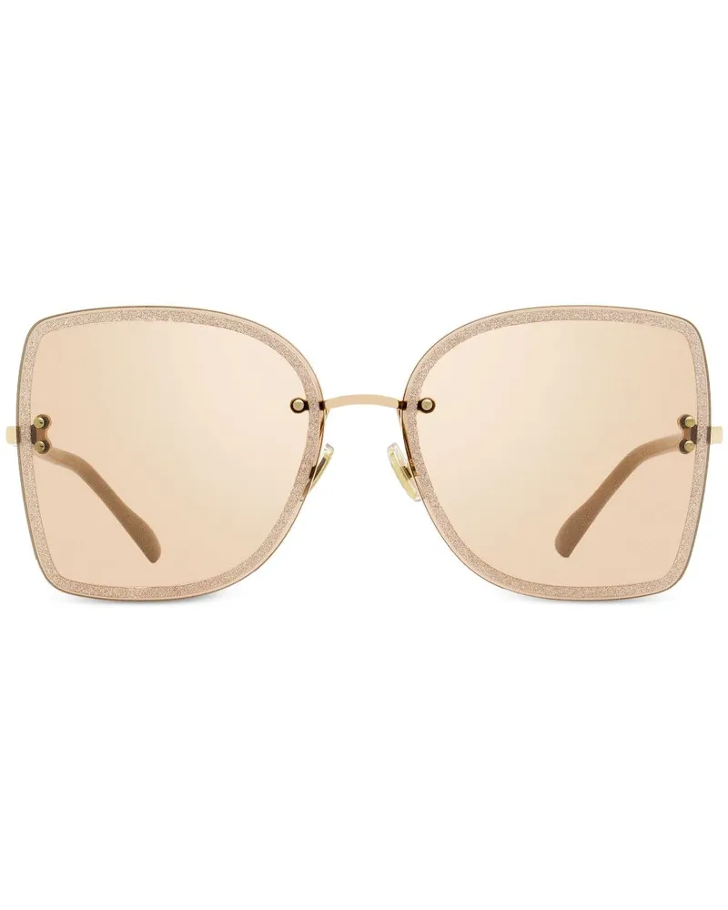 Jimmy Choo Leti Sonnenbrille mit eckigem Gestell - Nude Nude