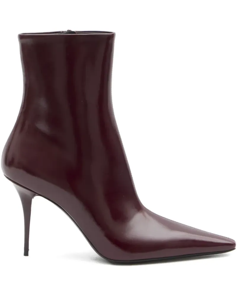 Saint Laurent 90mm Ashley pointed-toe ankle boots - Rot Rot