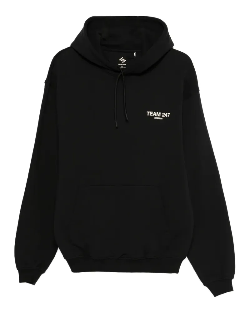 REPRESENT Hoodie mit Logo-Print - Schwarz Schwarz