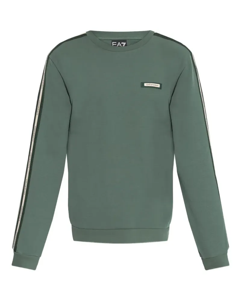 EA7 Sweatshirt mit gestreiften Einsätzen - Grün Grün