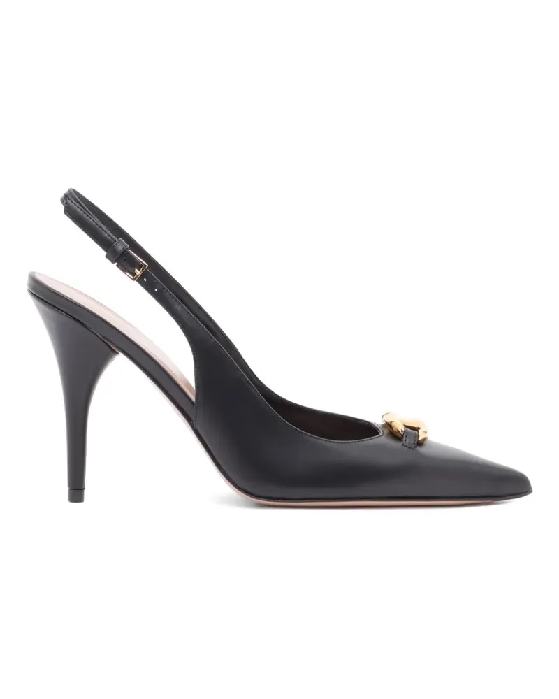 Valentino Garavani Vlogo The Bold Edition Slingback-Pumps aus Kalbsleder 100mm - Schwarz Schwarz