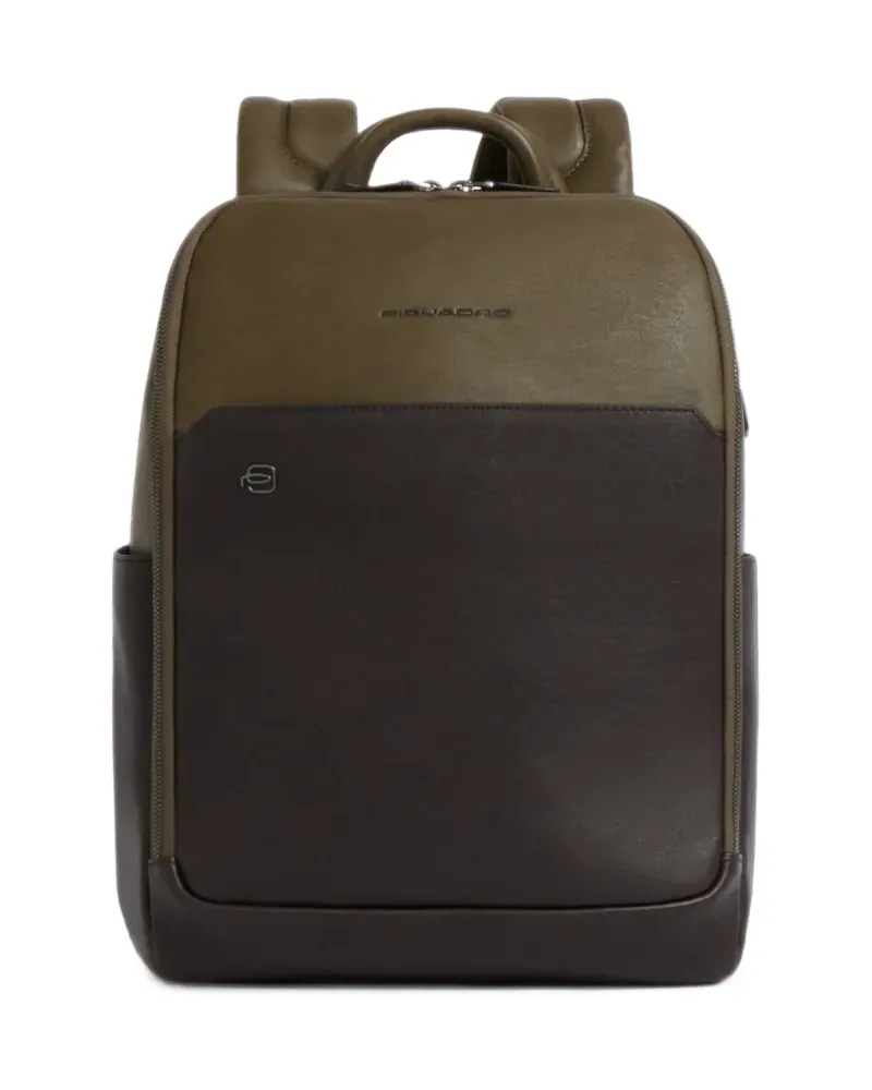 Piquadro Rucksack aus Leder - Grün Grün