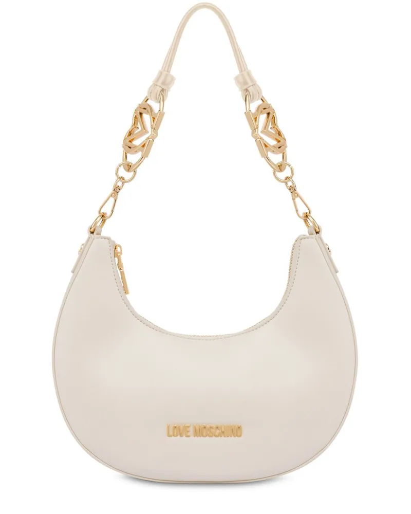 Moschino Schultertasche mit Logo - Weiß Weiß