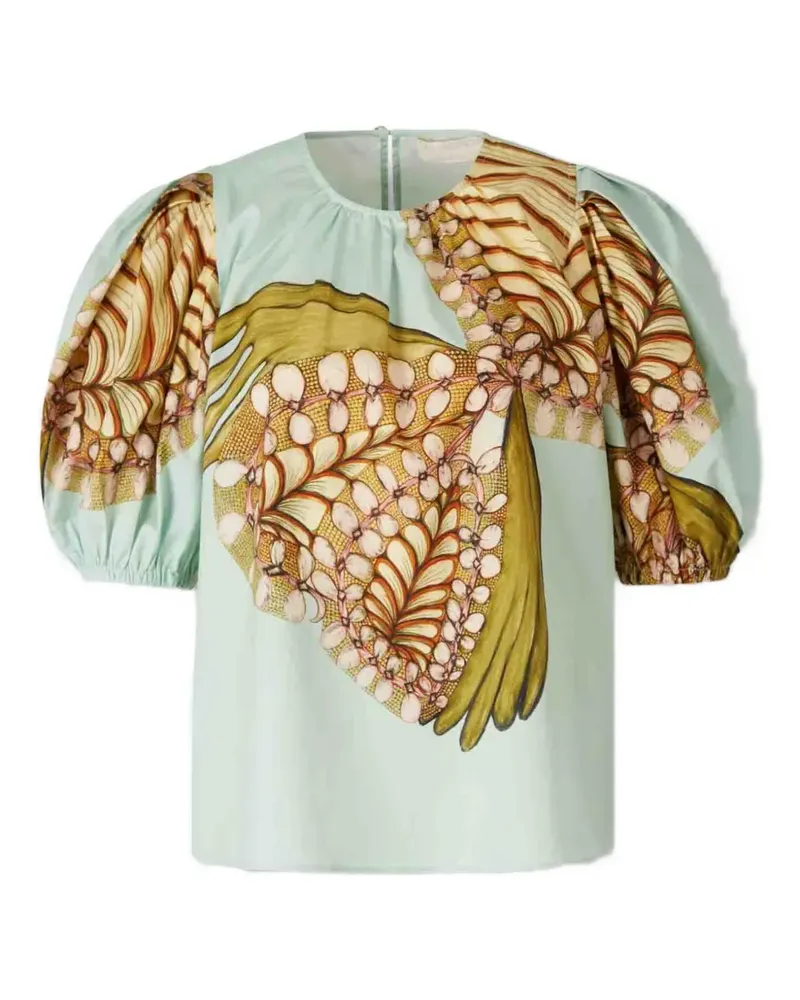 Ulla Johnson Ravena Oberteil mit Puffärmeln - Blau Blau