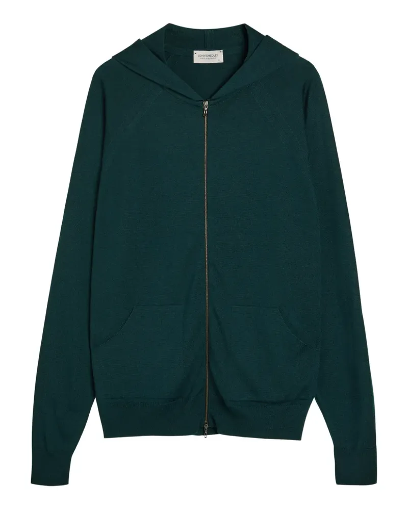 John Smedley Kapuzenjacke mit Reißverschluss - Grün Grün