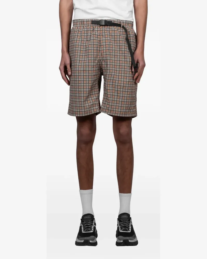 GRAMICCI checked belt shorts - Nude Nude