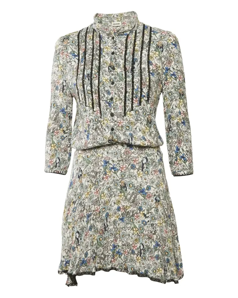 Zadig & Voltaire Minikleid mit Print - Weiß Weiß