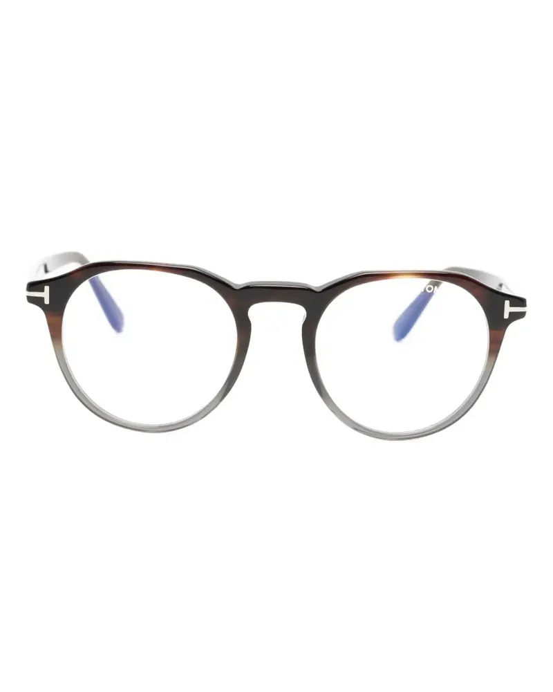Tom Ford Brille mit rundem Gestell - Braun Braun
