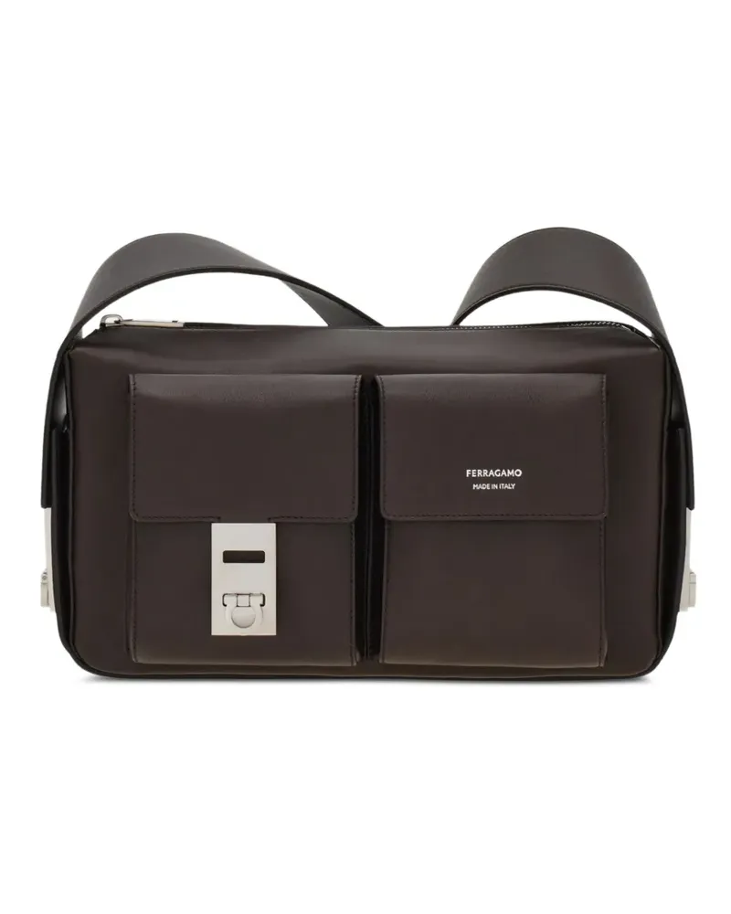 Ferragamo Kuriertasche mit Gancini-Schnalle - Braun Braun