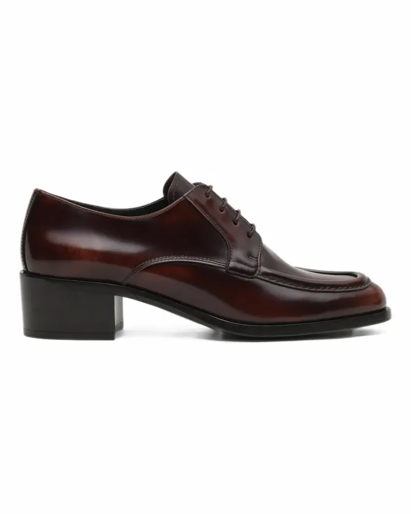 Church's Seraphine polished fumé leather lace-up shoes - Braun Braun
