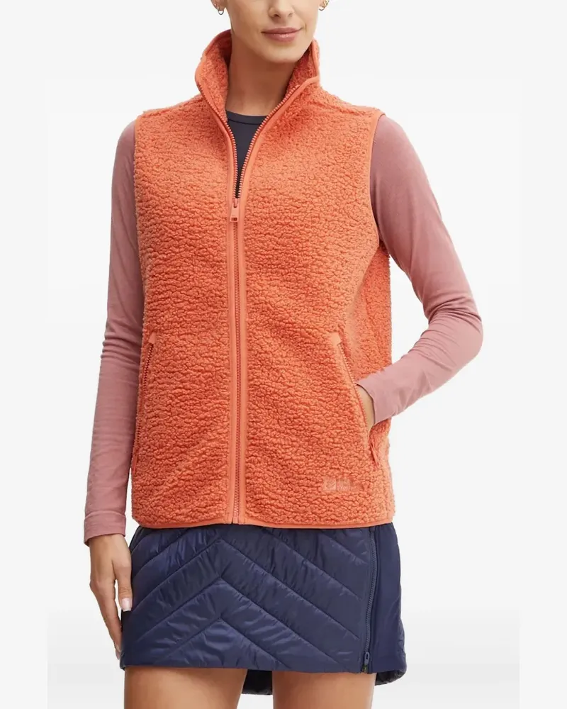 Jack Wolfskin logo-embroidery fleece vest - Orange Orange