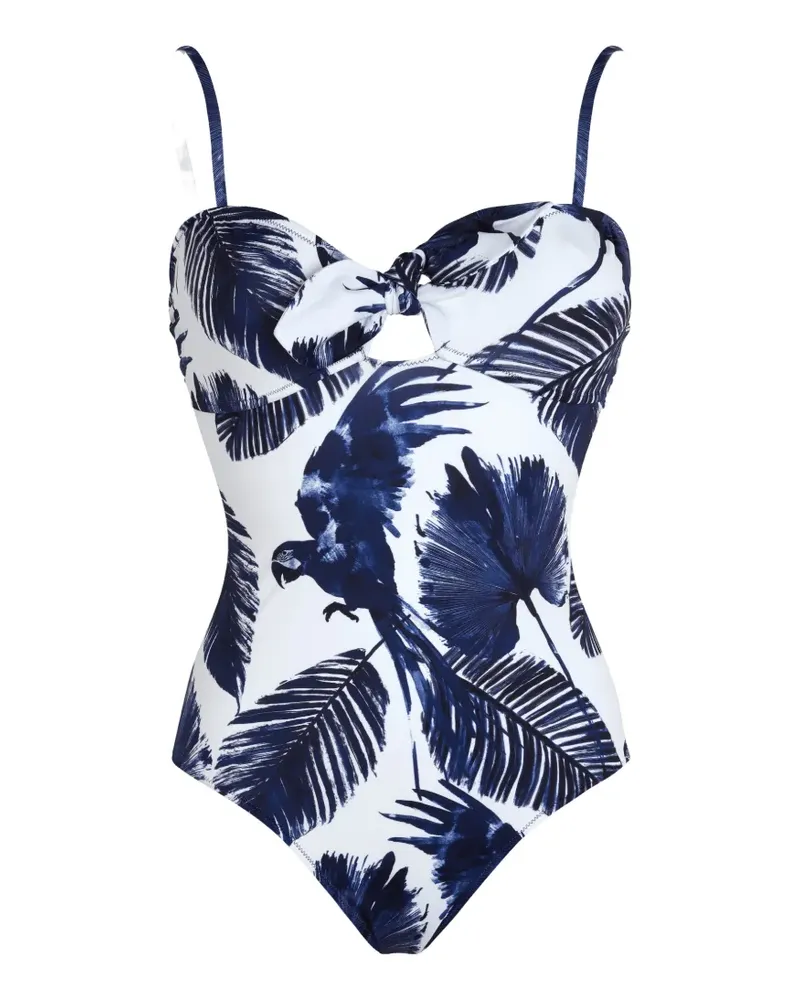 Vilebrequin Papagaio knot-detail swimsuit - Weiß Weiß