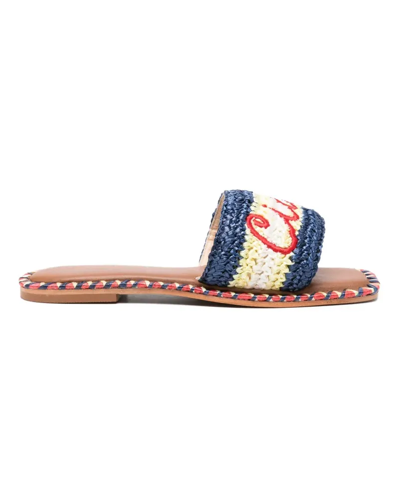DE SIENA x Giada Benincasa embroidered sandals - Blau Blau