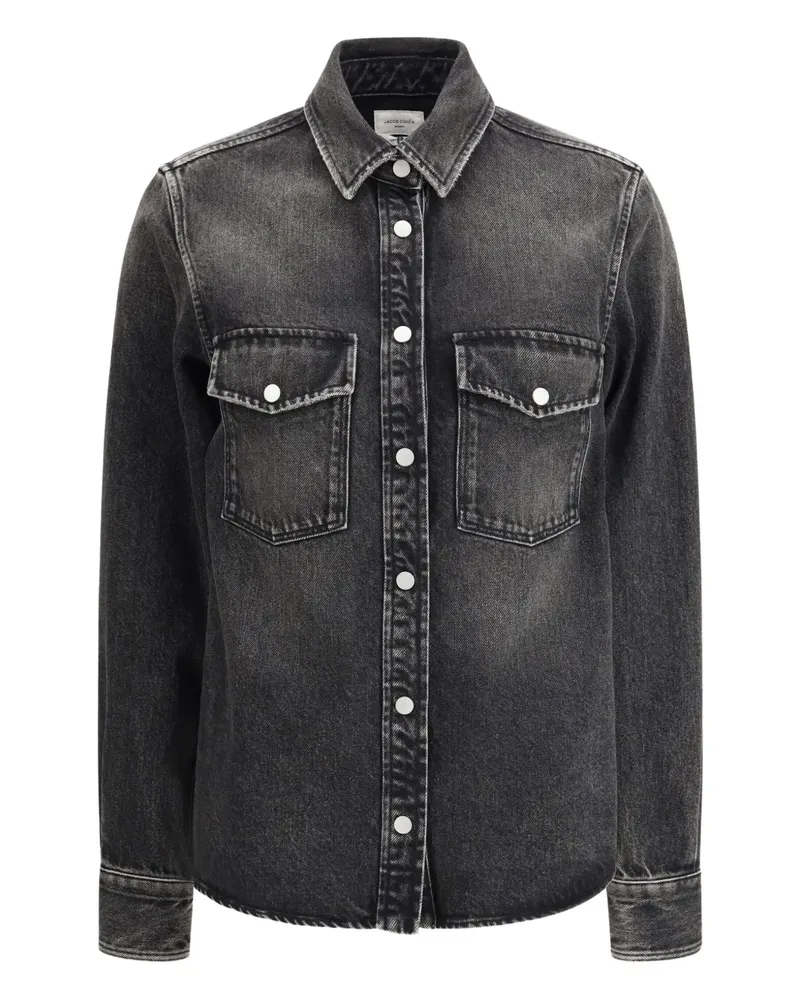 Jacob Cohën Jeanshemd mit Tasche - Schwarz Schwarz