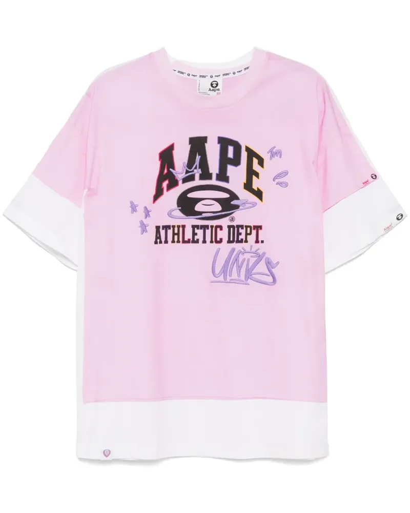 BAPE T-Shirt mit grafischem Print - Rosa Rosa