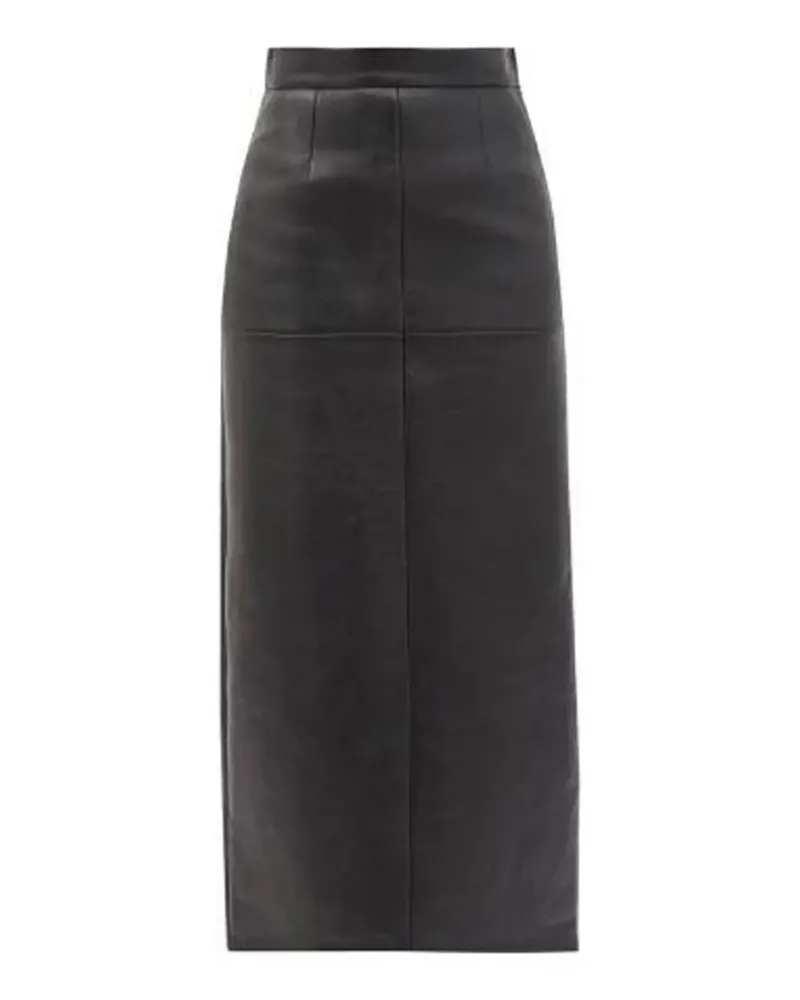 Miu Miu Panelled leather midi skirt - Schwarz Schwarz