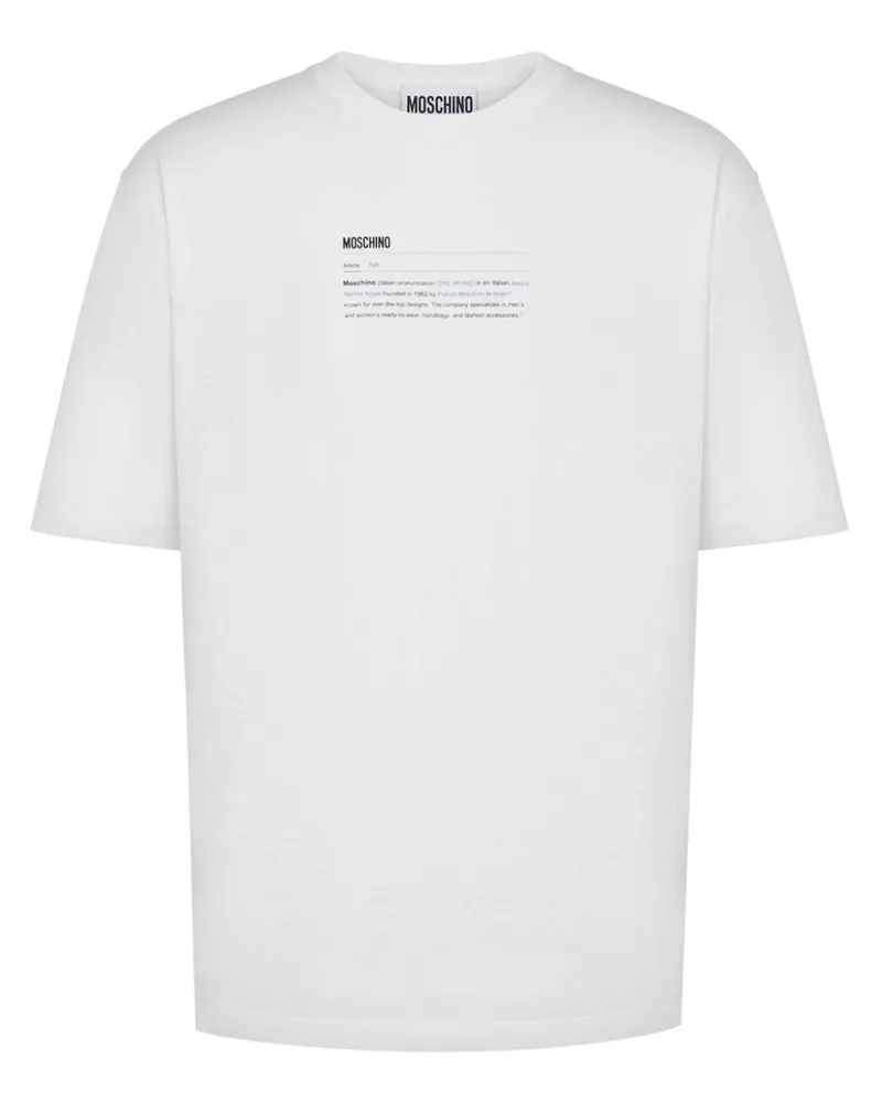 Moschino T-Shirt mit Logo-Print - Weiß Weiß