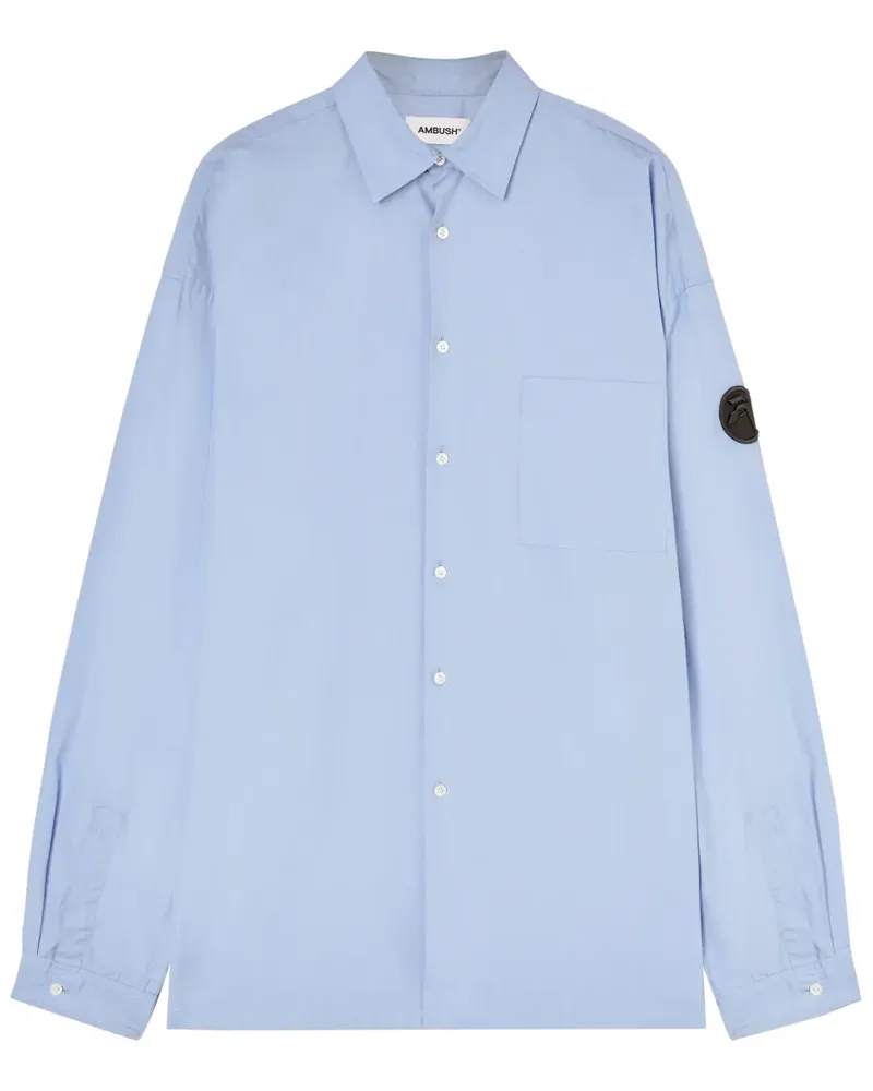 AMBUSH Hemd mit Logo-Patch - Blau Blau