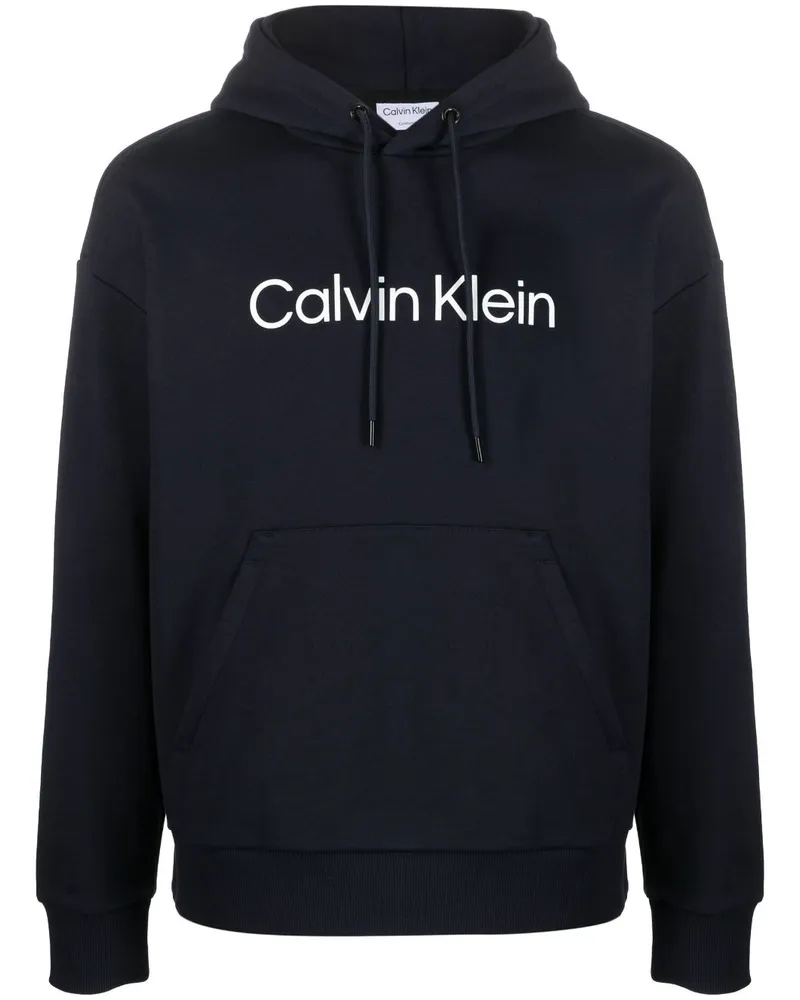 Calvin Klein Hoodie mit Logo-Print - Blau Blau