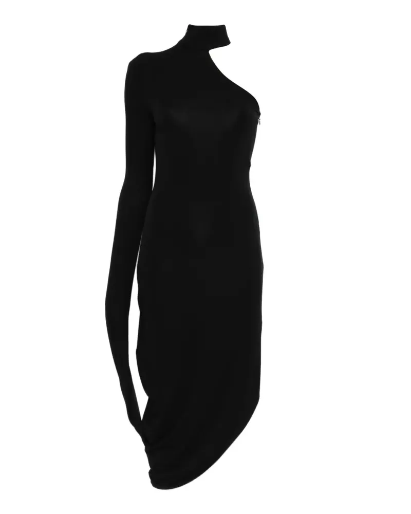 Alexander Wang Asymmetrisches Midikleid - Schwarz Schwarz