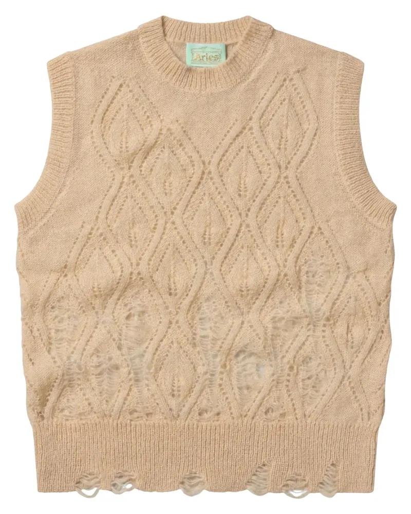 Aries Pullunder mit Distressed-Detail - Nude Nude