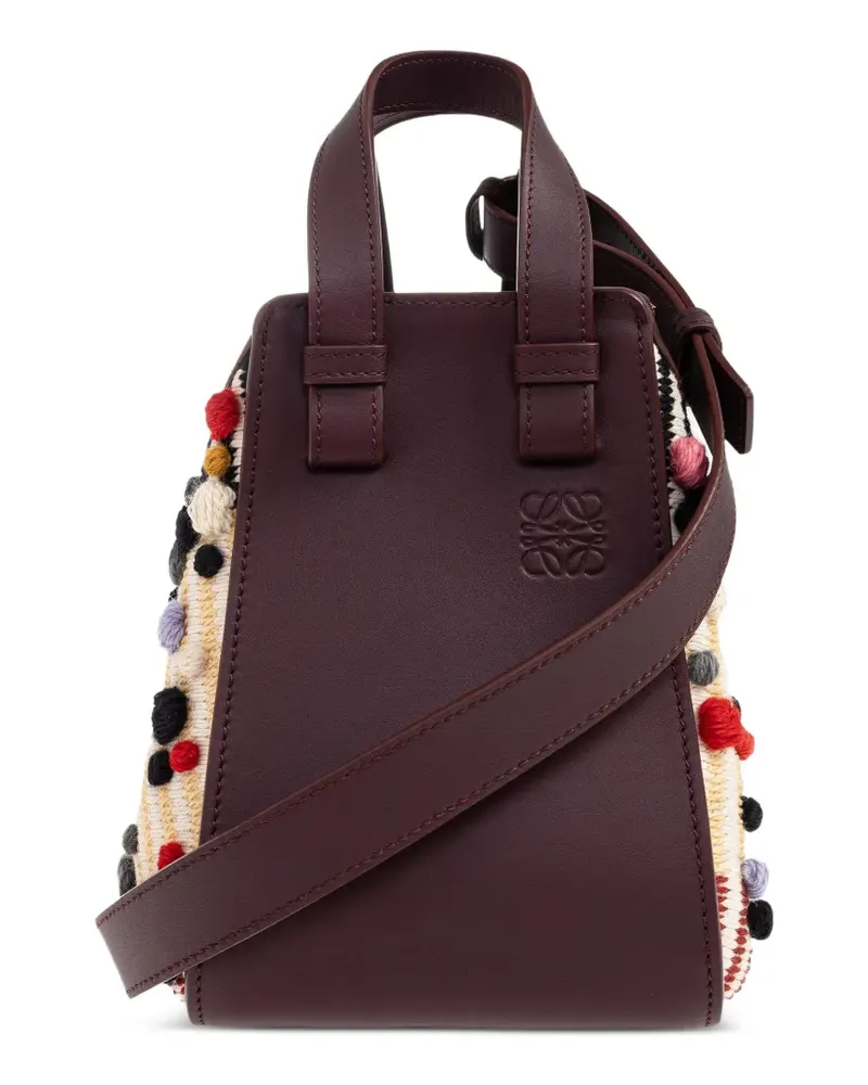 Loewe Hammock Tote Bag mit Pompon - Rot Rot
