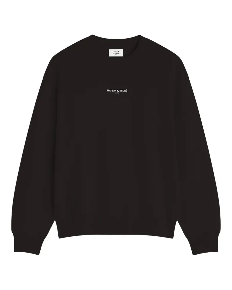 Kitsuné Sweatshirt mit Logo-Print - Schwarz Schwarz