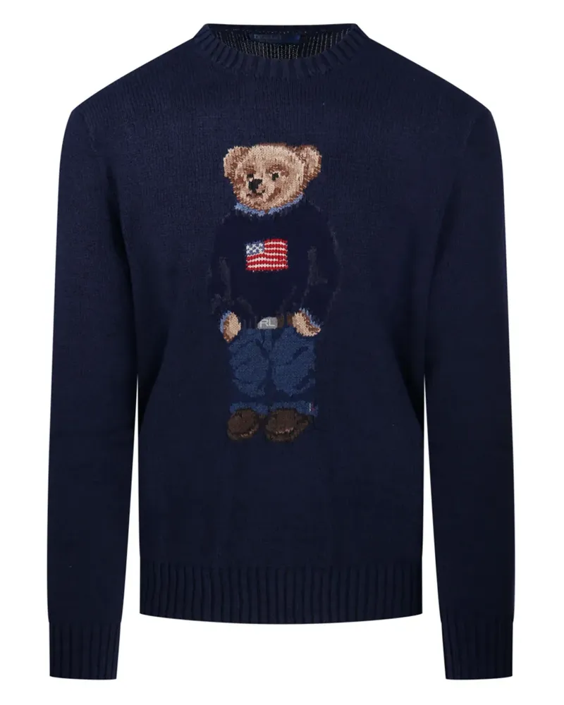 Ralph Lauren Pullover mit Bärenmotiv - Blau Blau