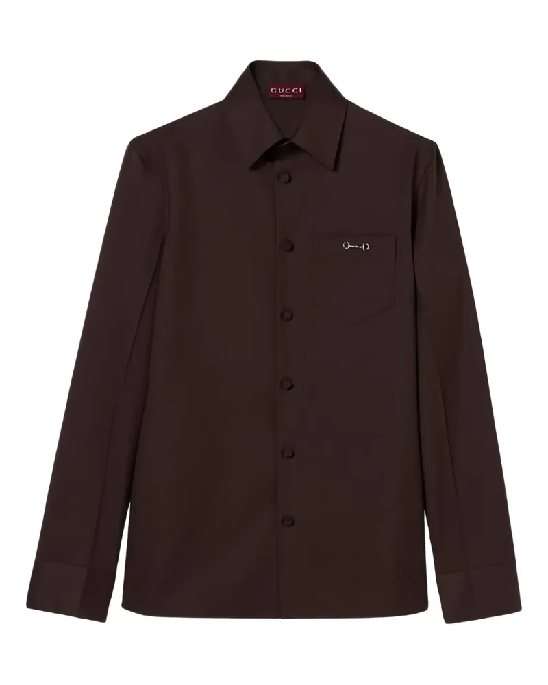 Gucci pocket embellishment shirt - Braun Braun