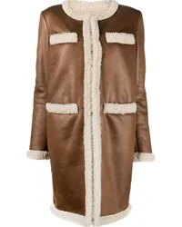 Dsquared2 Mantel auf Faux Shearling Braun