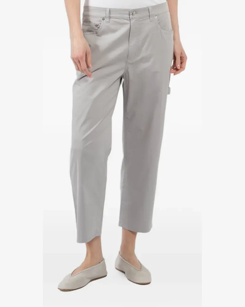 tibi Cropped-Jeans mit Gürtelschlaufen - Grau Grau