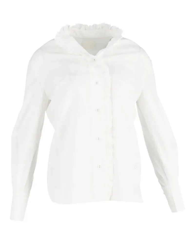 Erdem ruffle-trim button-fastening shirt - Weiß Weiß