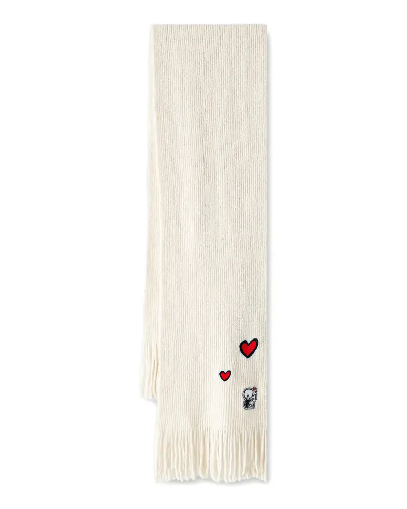 Karl Lagerfeld Ikon Schal mit Patch - Weiß Weiß