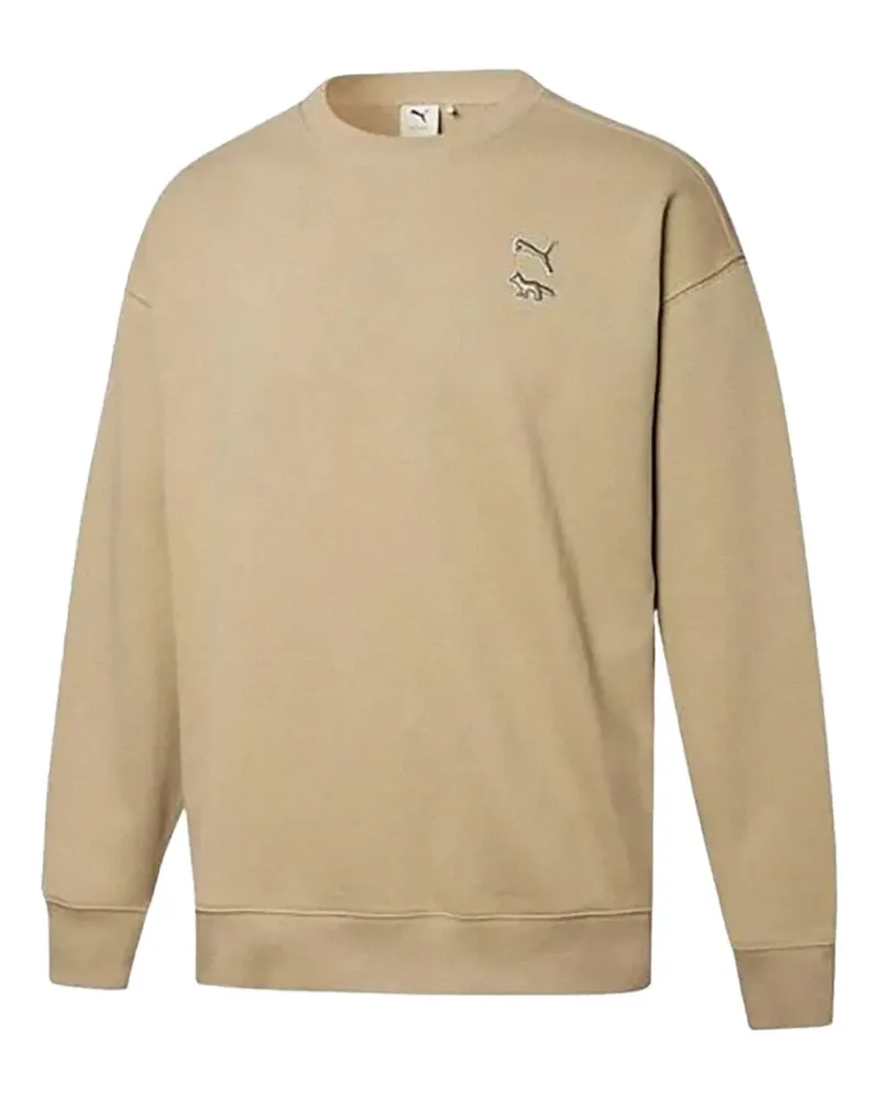 Puma x Maison Kitsune Sweatshirt mit rundem Ausschnitt - Nude Nude