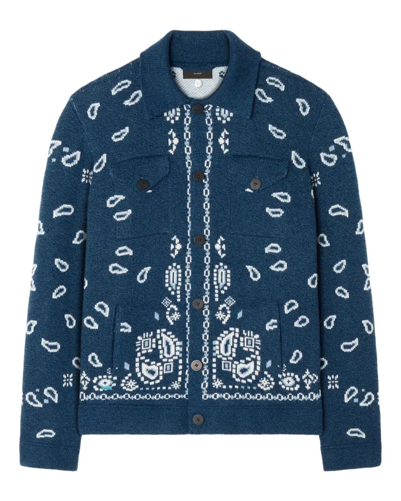 Alanui Cardigan aus Paisley-Jacquard - Blau Blau